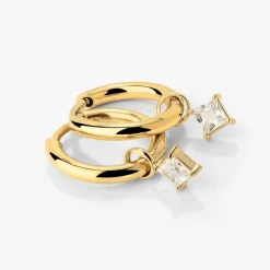 North Star Hoop Set Small Gold
