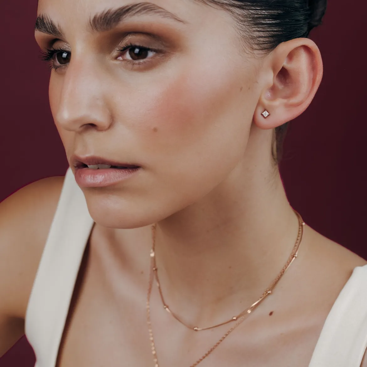 North Star Studs Roségold