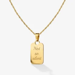 Not so silent Necklace Gold