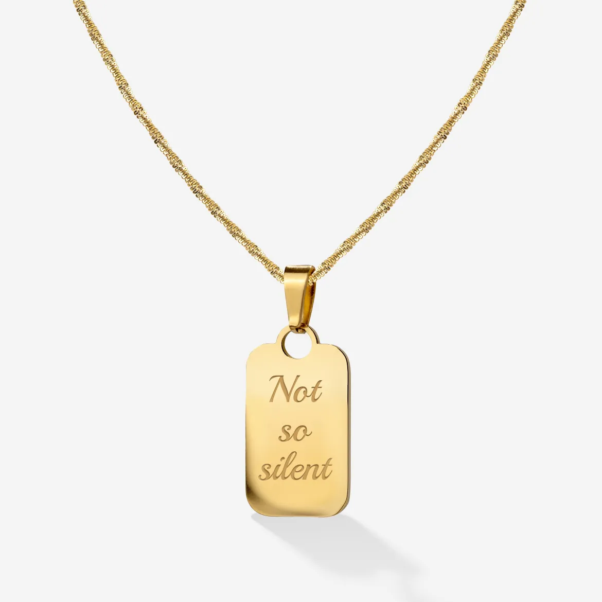 Not so silent Necklace Gold