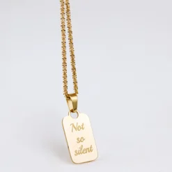 Not so silent Necklace Silber