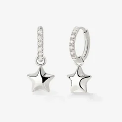 Nova Glimmer Hoop Set Small Silber