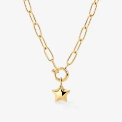 Nova Oval Links Necklace Set Gold