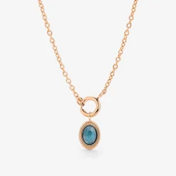 Ocean Agate Classic Chain Necklace Set Roségold