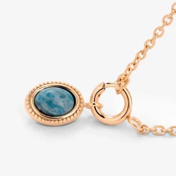 Ocean Agate Classic Chain Necklace Set Roségold