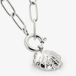 Ocean Lovers Oval Links Necklace Set Silber