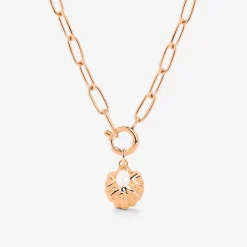 Ocean Lovers Oval Links Necklace Set Roségold