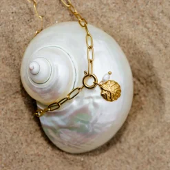 Ocean Lovers Oval Links Necklace Set Gold