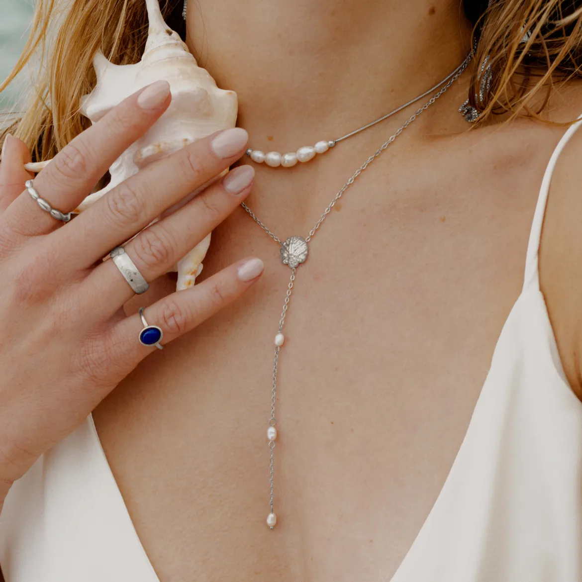 Ocean Lovers Y-Necklace Silber