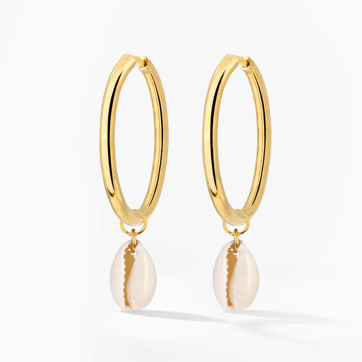 Ocean Whisper Hoop Set Large Gold