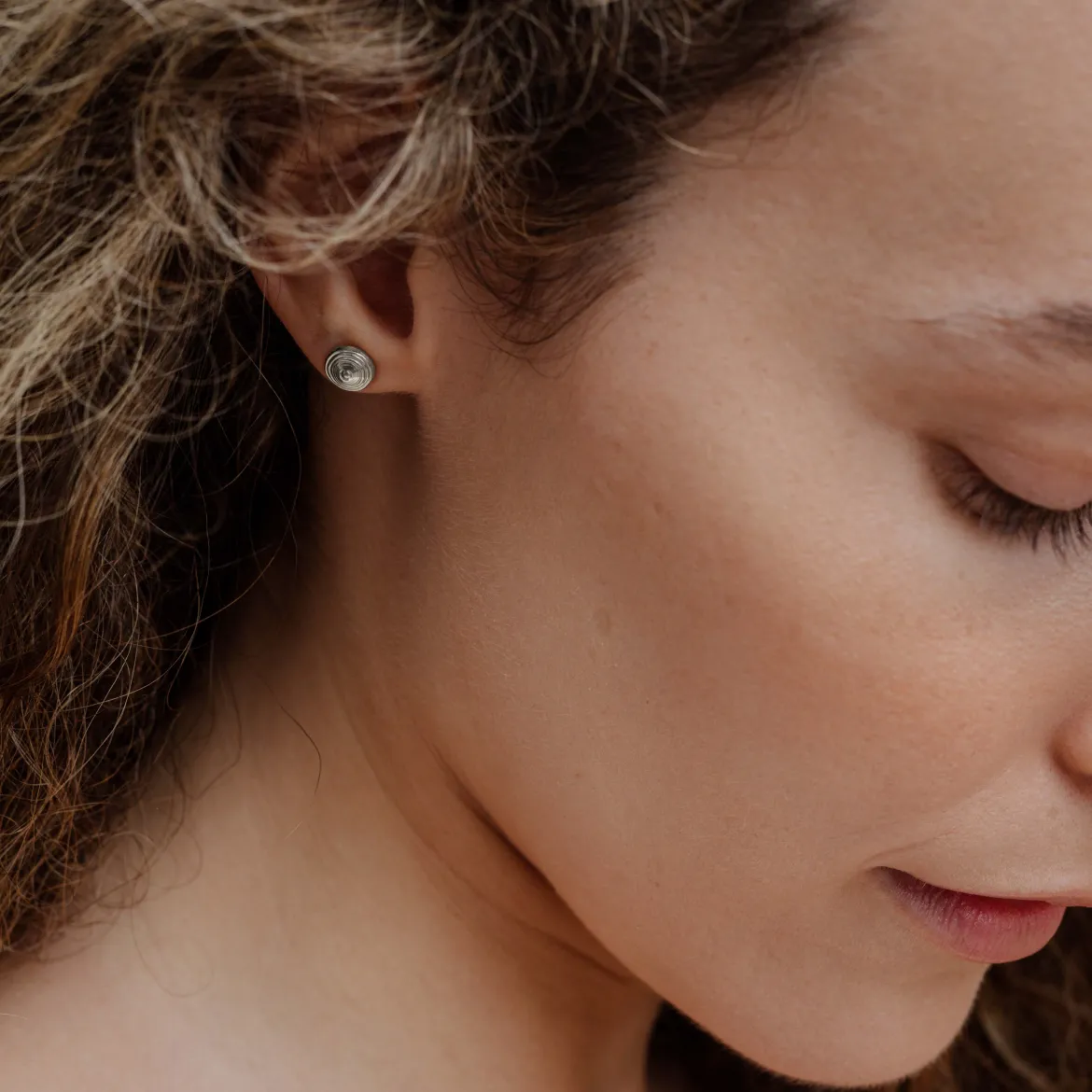 Ocean's Echo Studs Silber