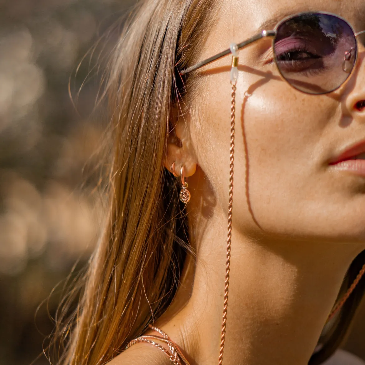 Olas Sunglasses Chain Roségold