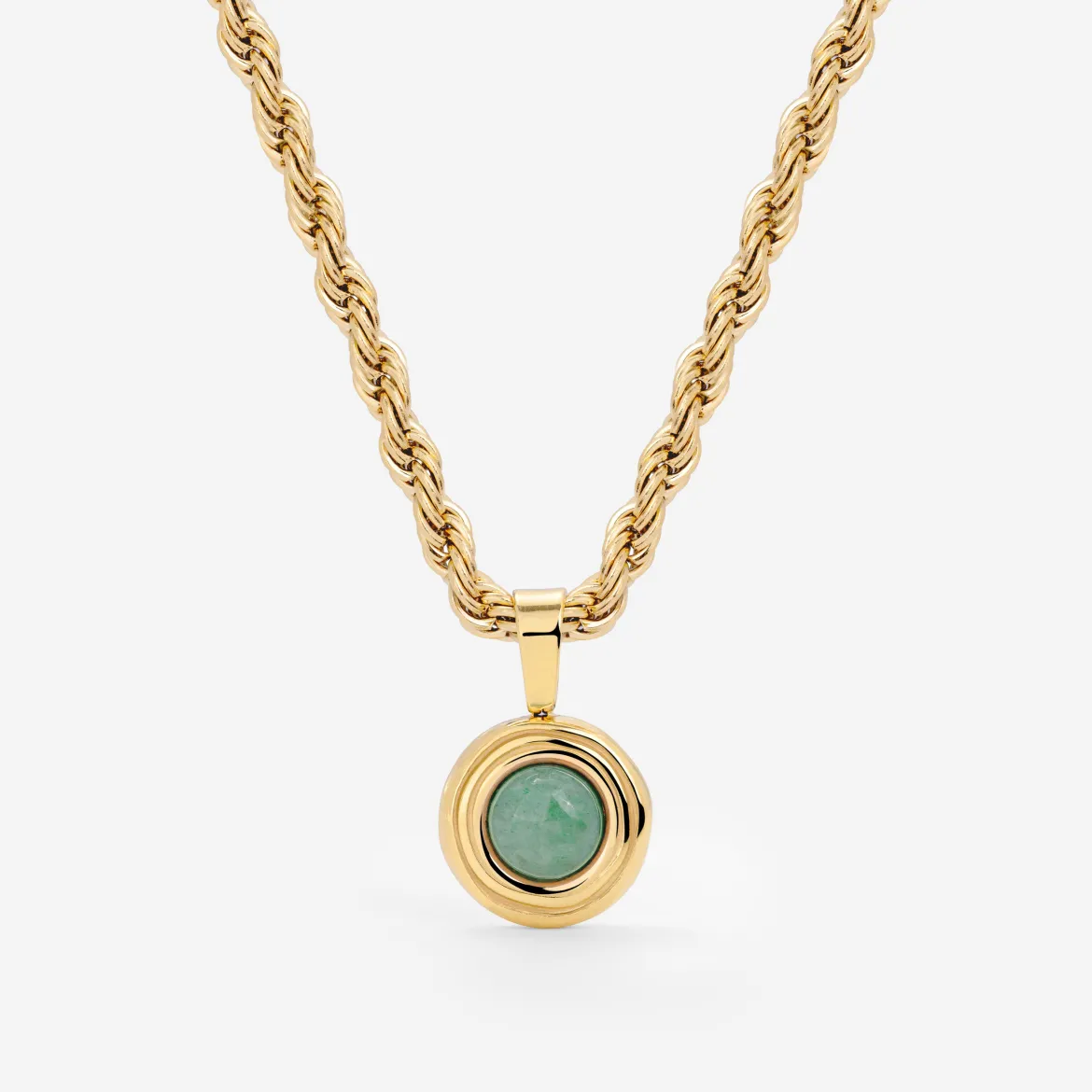 Olive Glow Necklace Gold