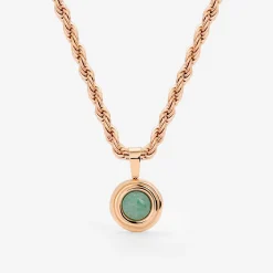 Olive Glow Necklace Roségold