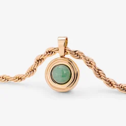Olive Glow Necklace Roségold