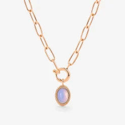 Opaline Oval Links Necklace Set Roségold