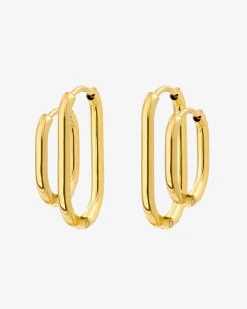 Oval Clean Hoop Bundle Gold