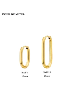 Oval Clean Hoop Bundle Gold