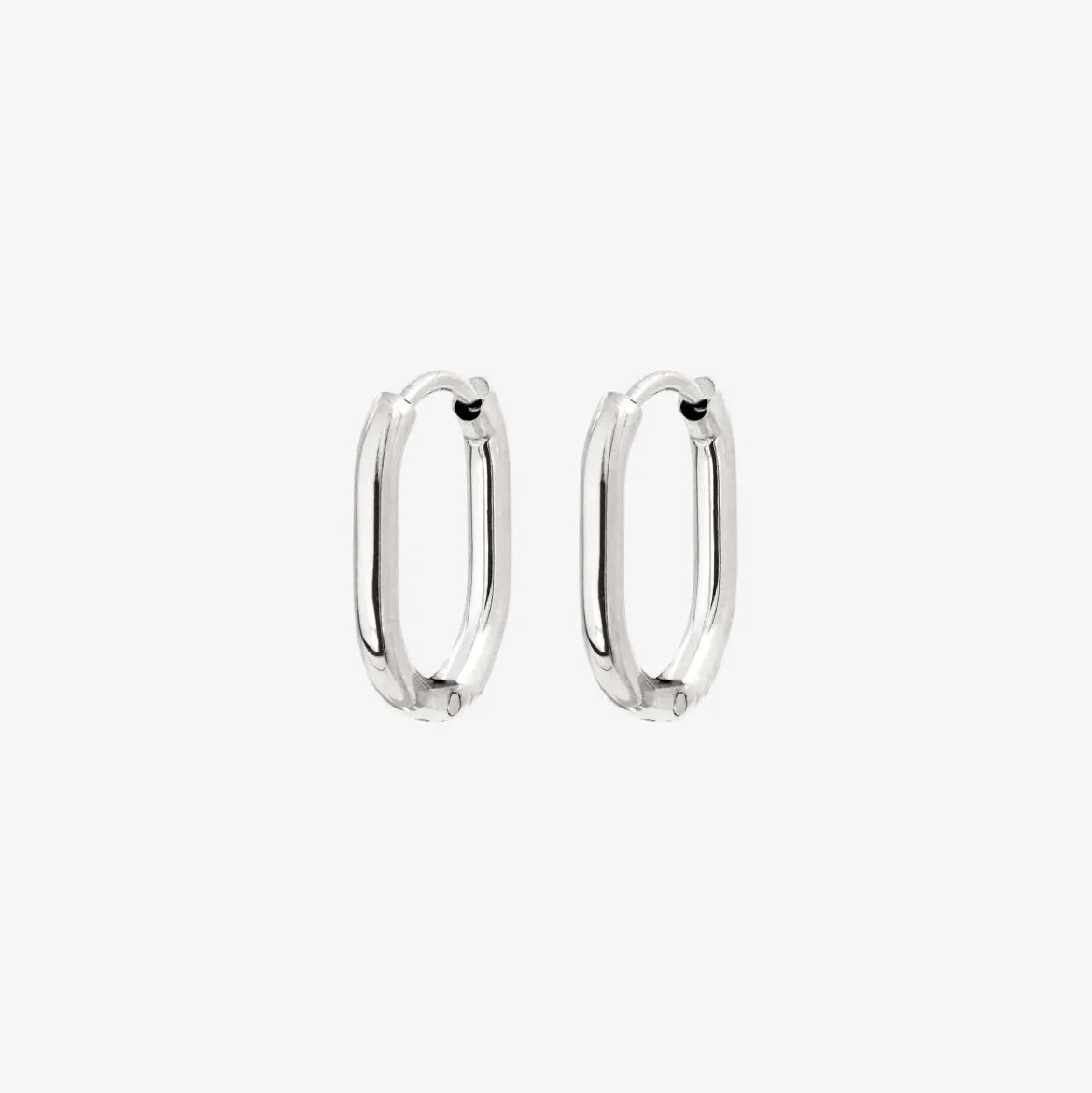 Oval Hoops Baby Silber