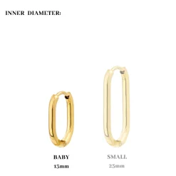 Oval Hoops Baby Silber