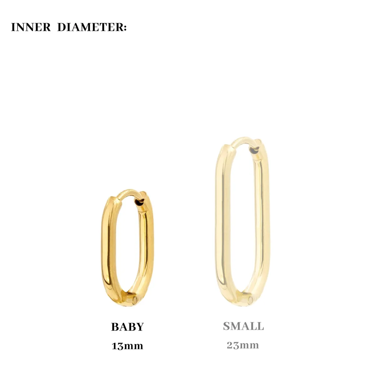 Oval Hoops Baby Silber