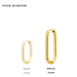 Oval Hoops Small Silber