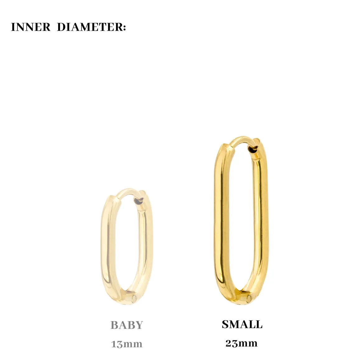 Oval Hoops Small Silber