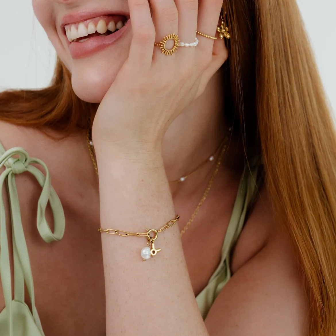 Oval Links Charm Bracelet Set