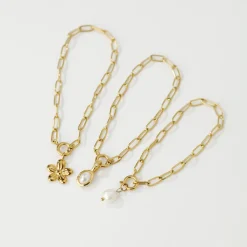 Oval Links Charm Bracelet Set