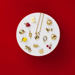 Oval Links Charm Necklace Set