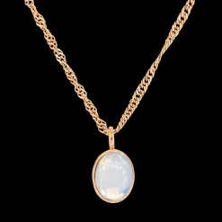 Oval Pendant Necklace Roségold