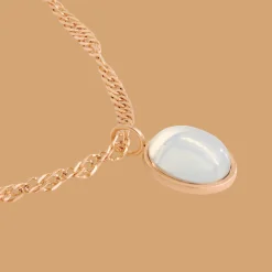 Oval Pendant Necklace Roségold
