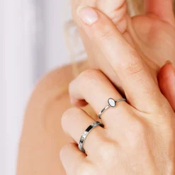Oval Ring Silber