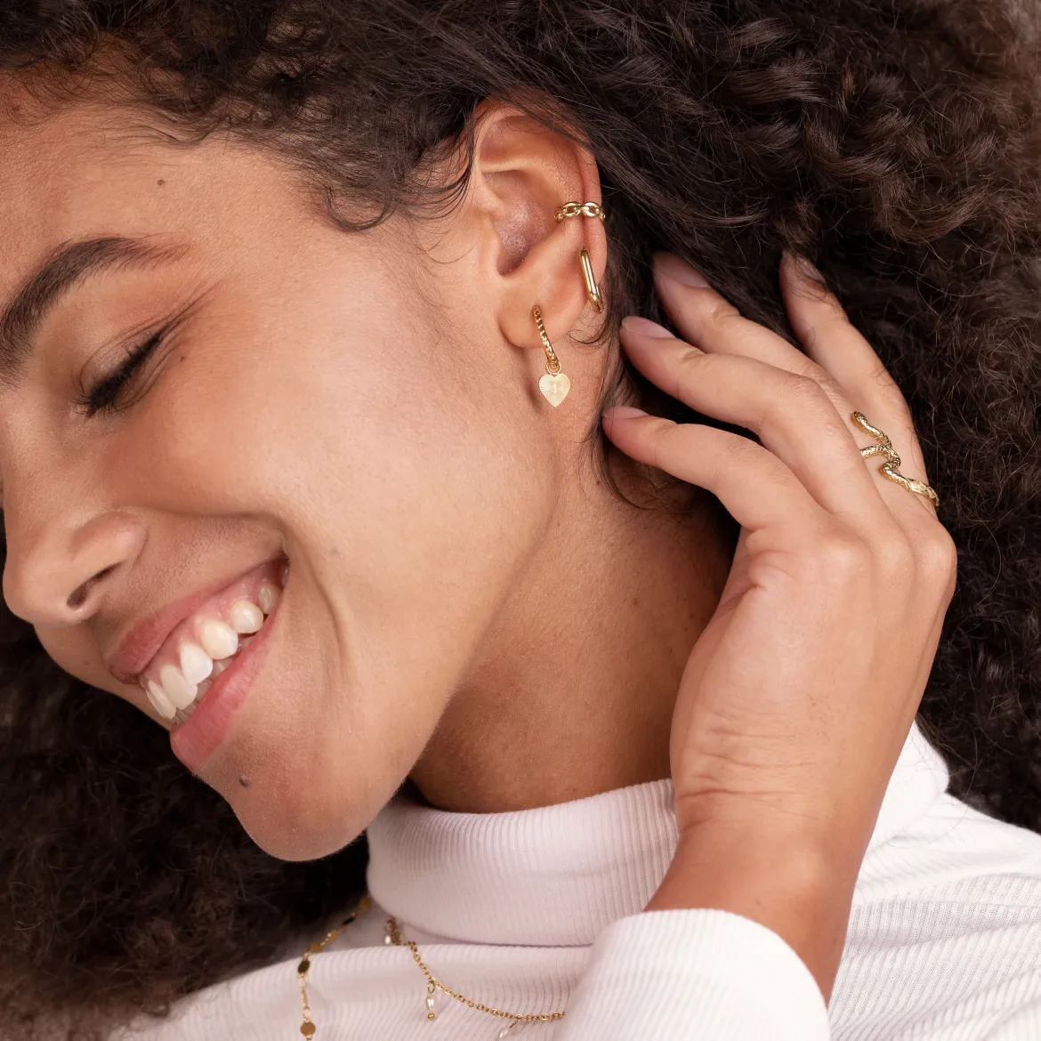 Oval Twisted Hoops Baby Gold