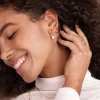 Oval Twisted Hoops Baby Roségold