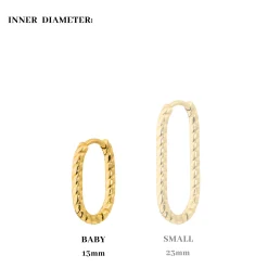 Oval Twisted Hoops Baby Roségold