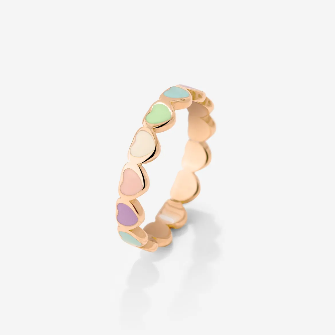 Pastel Hearts Ring Roségold
