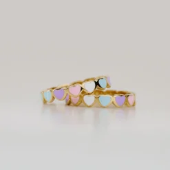 Pastel Hearts Ring Roségold