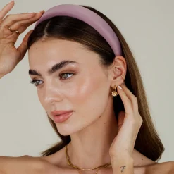 Pastel Satin Headband - Lila