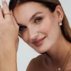 Pearl Cluster Hoops Gold