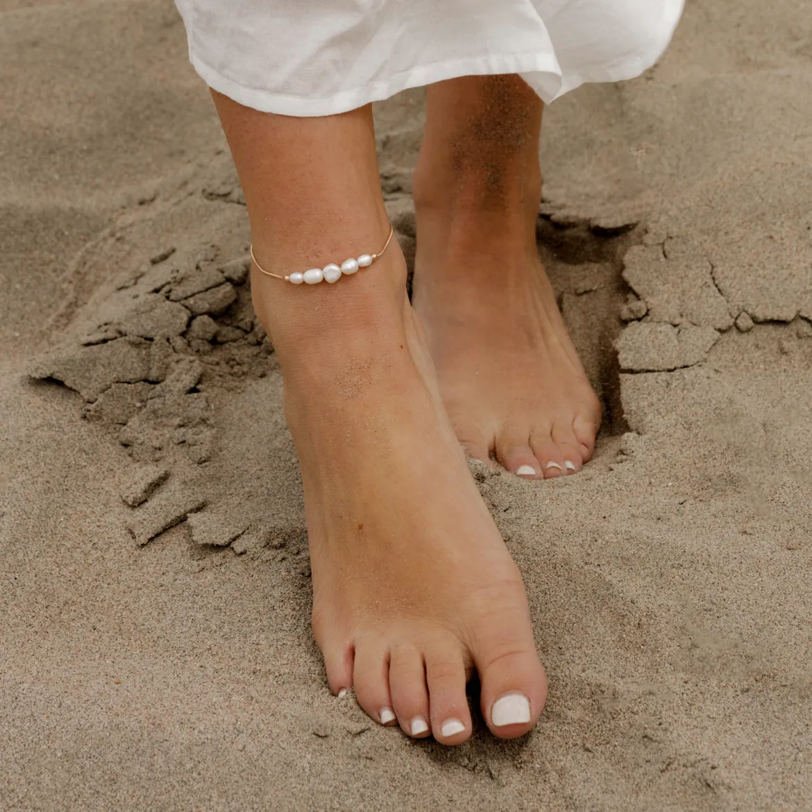 Pearlessence Anklet Roségold