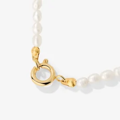 Pearly Charm Necklace Gold
