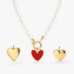 Pearly Charm Necklace Set