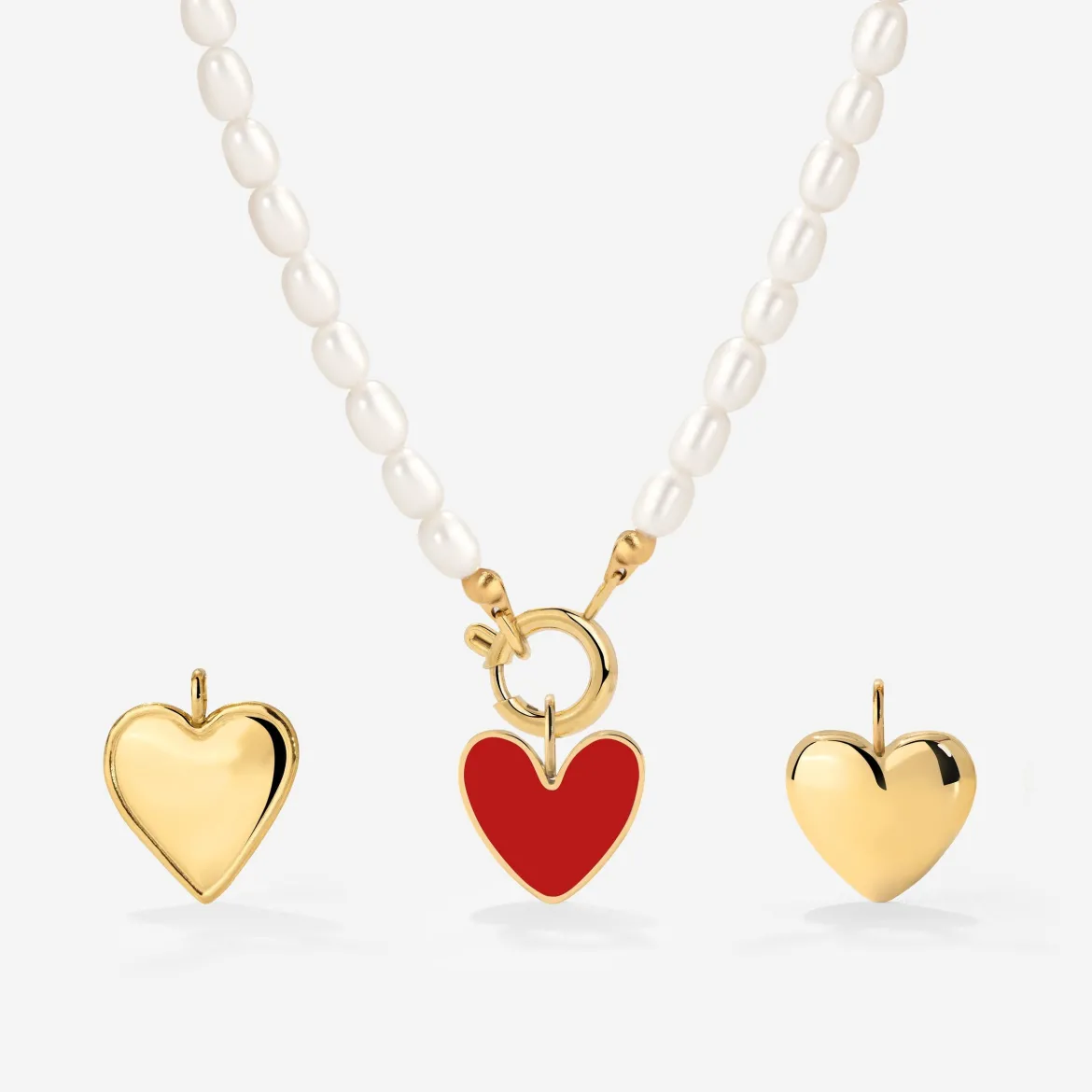 Pearly Charm Necklace Set