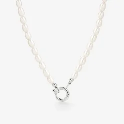 Pearly Charm Necklace Silber