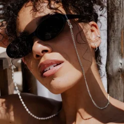 Pearly Sunglasses Chain Silber