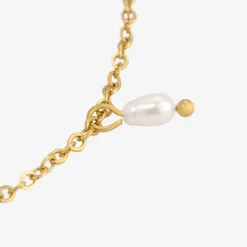 Perla Blanco Choker Gold
