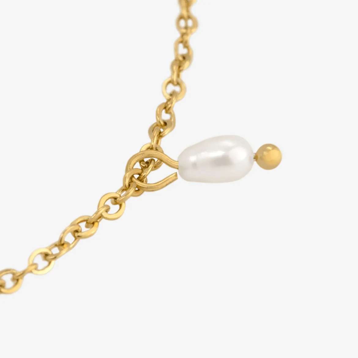 Perla Blanco Choker Gold