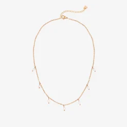 Perla Blanco Choker Roségold