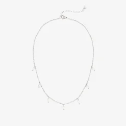 Perla Blanco Choker Silber